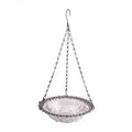 Premium Hanging Glass Bird Bath and Feeder – Purple