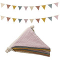 2PCS Triangle Bunting Flag Garland Hanging Flag Banner for Wedding Parties - SuperSaverAU - view 2