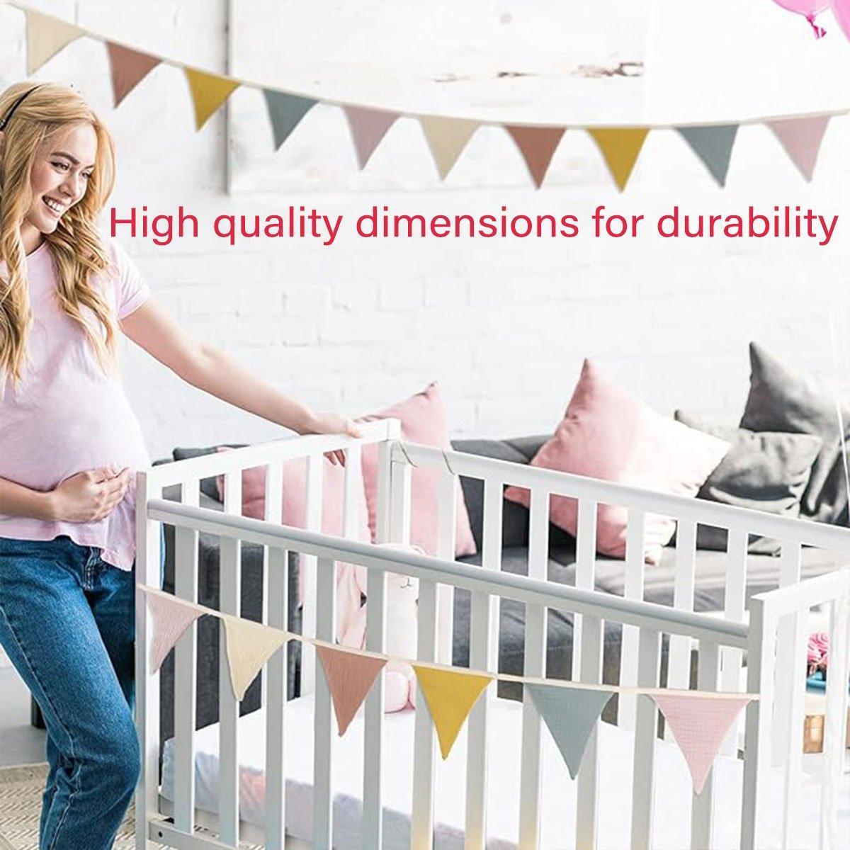 2PCS Triangle Bunting Flag Garland Hanging Flag Banner for Wedding Parties - SuperSaverAU - view 5