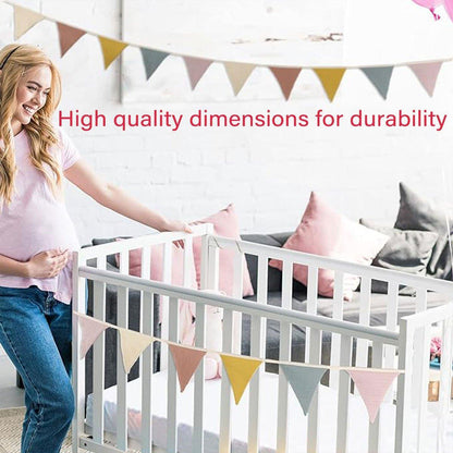 2PCS Triangle Bunting Flag Garland Hanging Flag Banner for Wedding Parties