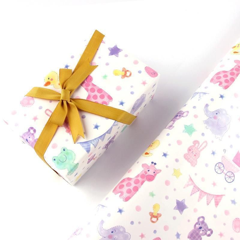Premium Cartoon Gift Wrapping Paper – Rainbow Sunflower 20 Sheets
