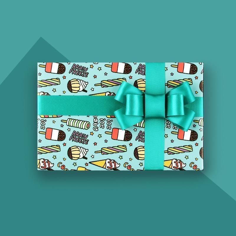 Premium Cartoon Gift Wrapping Paper – Rainbow Sunflower 20 Sheets
