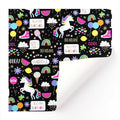 Premium Cartoon Gift Wrapping Paper – Unicorns 20 Sheets