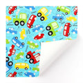Premium Cartoon Gift Wrapping Paper – Blue Car 20 Sheets