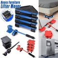 Premium Furniture Lifter Moving Tool Set with 360° Wheels - Black, 5 Piece