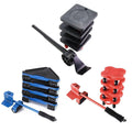 Premium Furniture Lifter Moving Tool Set with 360° Wheels - Black, 5 Piece