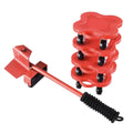 Premium Furniture Lifter Moving Tool Set with 360° Wheels - Black, 5 Piece