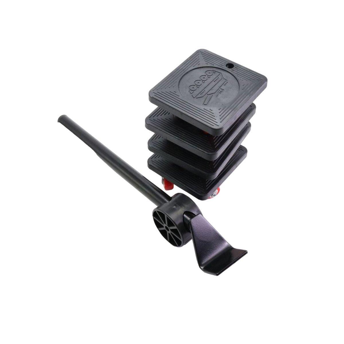 Premium Furniture Lifter Moving Tool Set with 360° Wheels - Black, 5 Piece