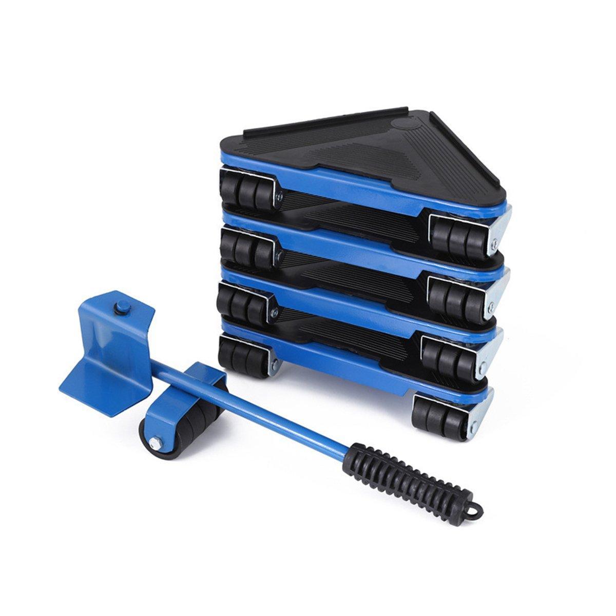 Premium Furniture Lifter Moving Tool Set with 360° Wheels - Black, 5 Piece