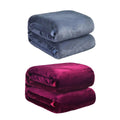 Soft Winter Flannel Blanket for Office Home Lunch Break Warm Cozy Throw Blanket - Grey Blue - SuperSaverAU - view 2