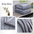 Soft Winter Flannel Blanket for Office Home Lunch Break Warm Cozy Throw Blanket - Grey Blue - SuperSaverAU - view 4