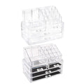 Holder Cosmetic Makeup Organizer 4 Drawer Clear Acrylic - With Black Mesh Pad - SuperSaverAU - view 2