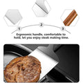 Premium Stainless Steel Teppanyaki Spatula – Wooden Handle