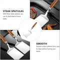 Premium Stainless Steel Teppanyaki Spatula – Wooden Handle