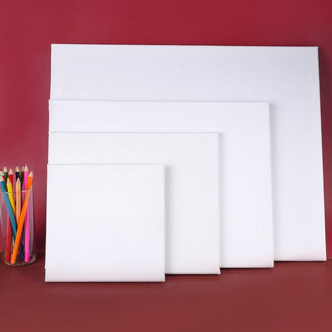 5x Artist Blank Stretched Canvas Canvases Art Large White Range Oil Acrylic Wood - 50*60CM - SuperSaverAU - view 2
