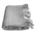 Cotton Waffle Blanket 150cm × 200cm - Lightweight Soft Throw for Sofa & Bed - Beige - SuperSaverAU - view 5