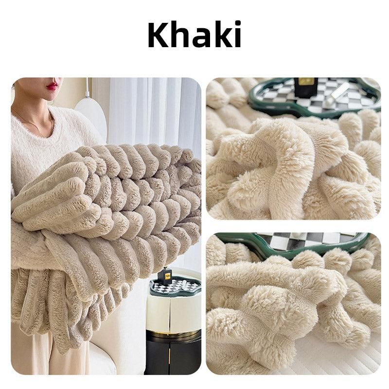 Premium Plush Throw Blanket – Grey 100 x 150cm, Dual-Sided Texture
