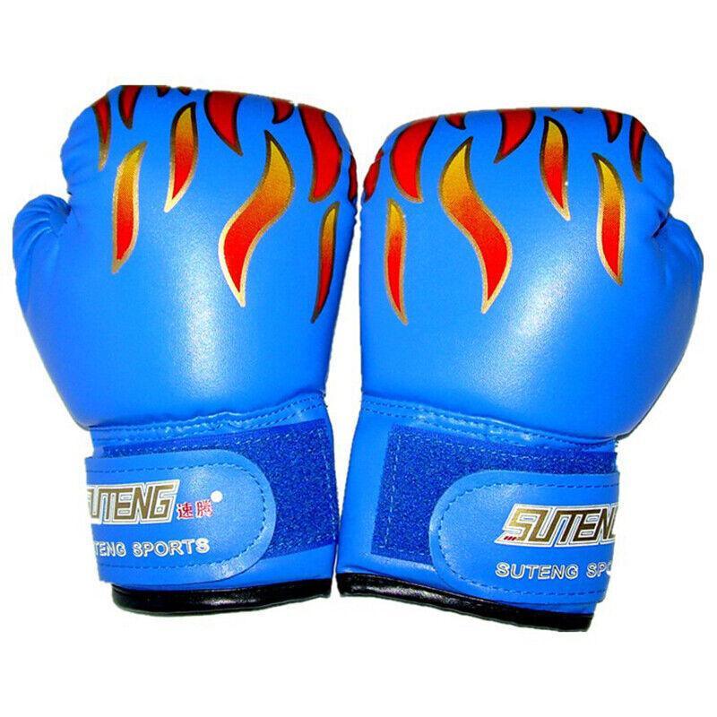 Premium Kids Boxing Sparring Gloves with Ventilated Palm & PU Leather - Pink Map Pattern