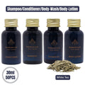 Luxury Hotel Toiletries Set - 50pcs 30ml Body Wash, Shampoo, Conditioner, Body Lotion - SuperSaverAU - view 1
