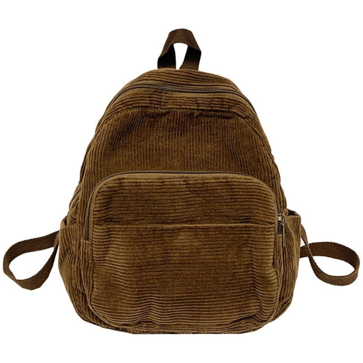 Corduroy Mini Shoulder Bag 24cm x 11cm x 29cm - Stylish & Durable for School - SuperSaverAU - view 2