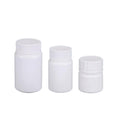 Premium 100pcs 50ml White HDPE Capsule Bottles with Screw Caps and Foil Seals