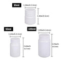 Premium 100pcs 50ml White HDPE Capsule Bottles with Screw Caps and Foil Seals