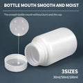 Premium 100pcs 50ml White HDPE Capsule Bottles with Screw Caps and Foil Seals