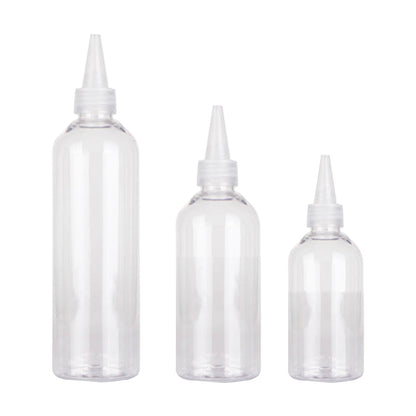 Transparent Needle Tip Plastic Bottles - 100pcs Squeeze Dispensing 50ml