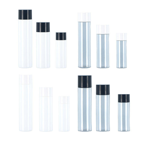 Plastic Toner Lotion Bottles Refillable Travel Cosmetic Containers 50/100/150ml - Transparent/Black - SuperSaverAU - view 2