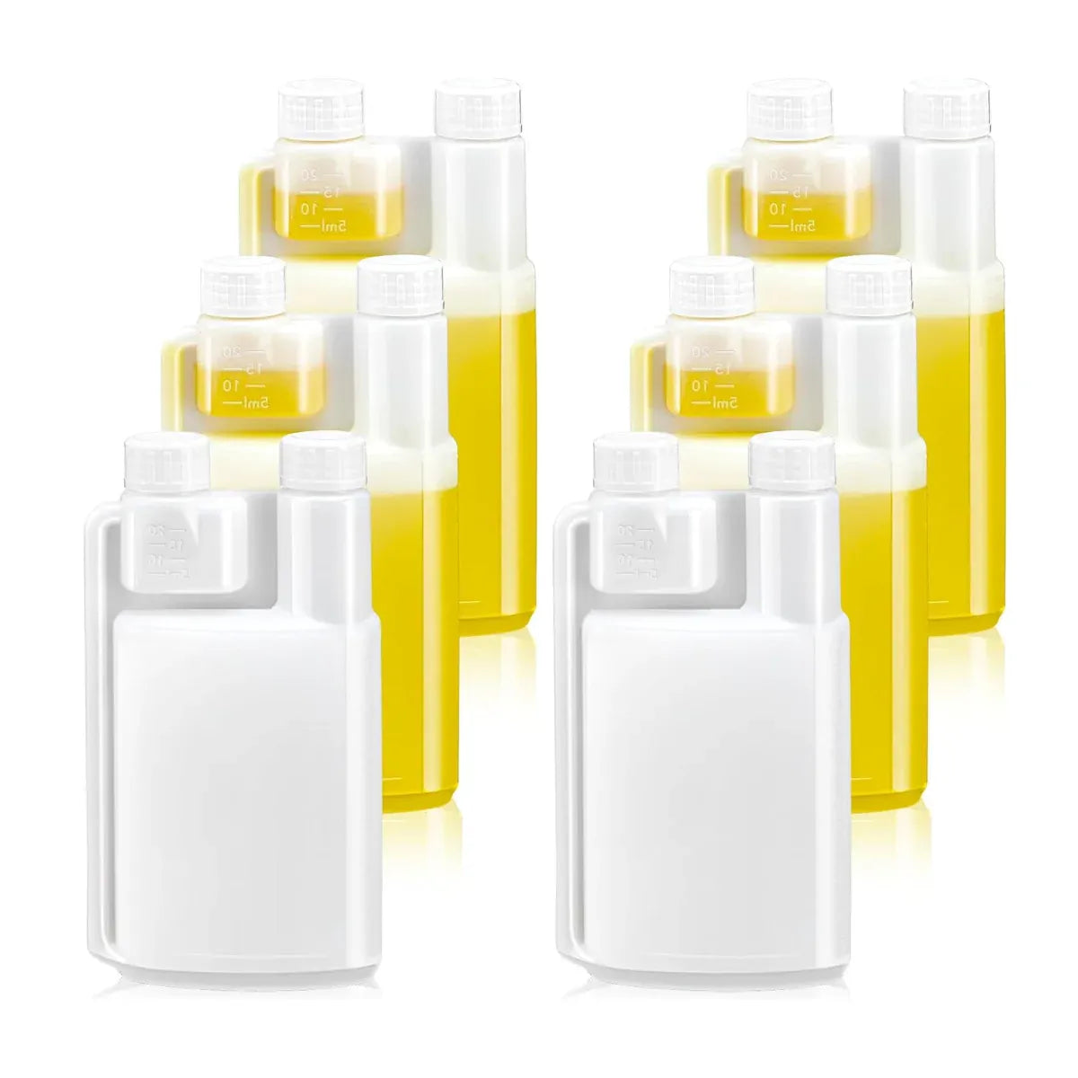 Premium Twin Chamber Chemical Bottle with Tamper Evident Cap - 500ml, 10 Pack
