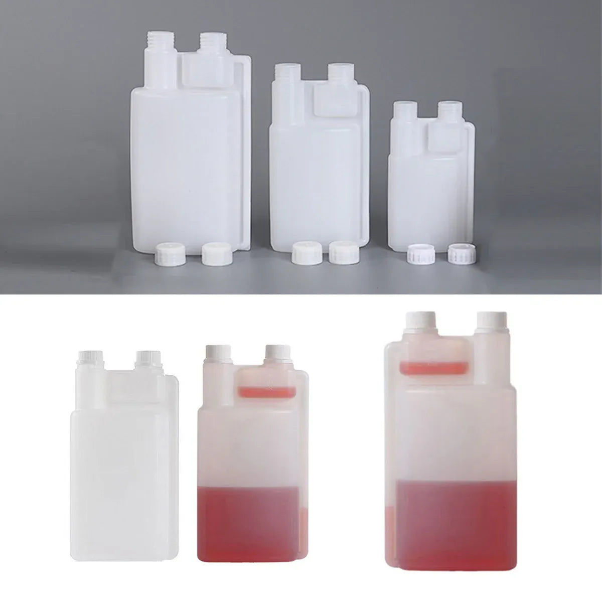 Premium Twin Chamber Chemical Bottle with Tamper Evident Cap - 500ml, 10 Pack