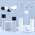 50ml Refillable PET Toner Lotion Bottle White with Black Lid