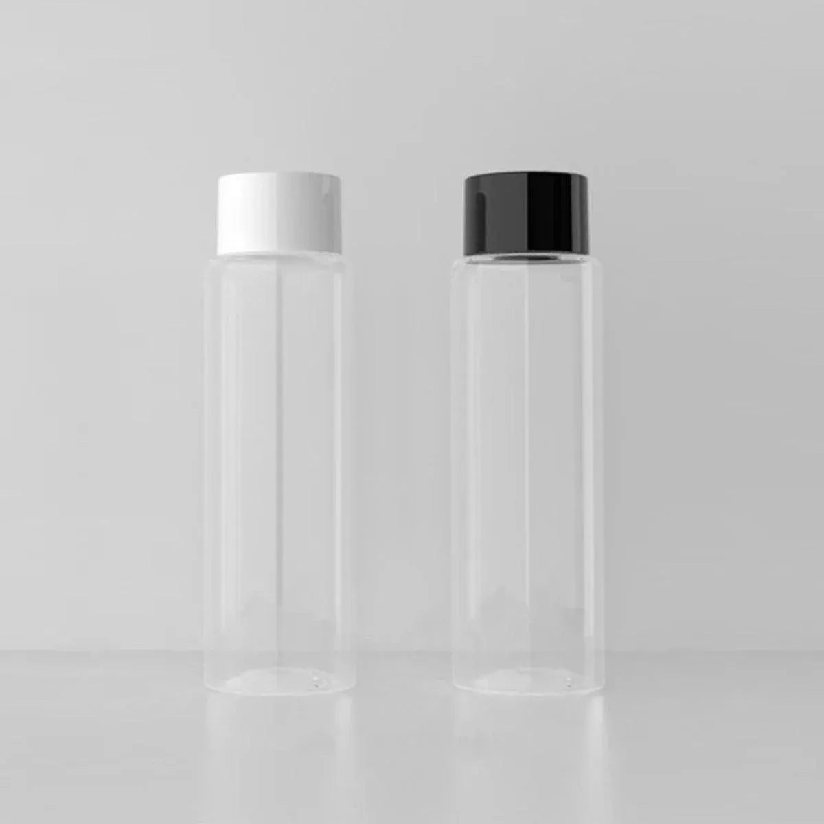 50ml Refillable PET Toner Lotion Bottle Transparent with White Lid