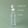 20pcs Brown Transparent Cosmetic Bottles with Aluminum Lids - 100ml - SuperSaverAU - view 4