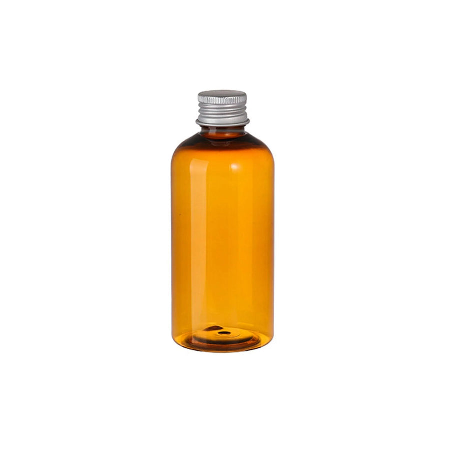 Premium 20pcs Brown 200ml PET Cosmetic Bottles with Aluminium Screw Lids