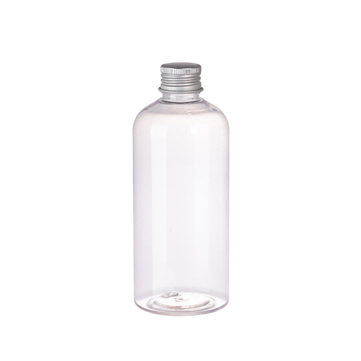 20pcs Brown Transparent Cosmetic Bottles with Aluminum Lids - 200ml