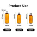 Premium 20pcs Brown 300ml PET Cosmetic Bottles with Aluminium Screw Lids