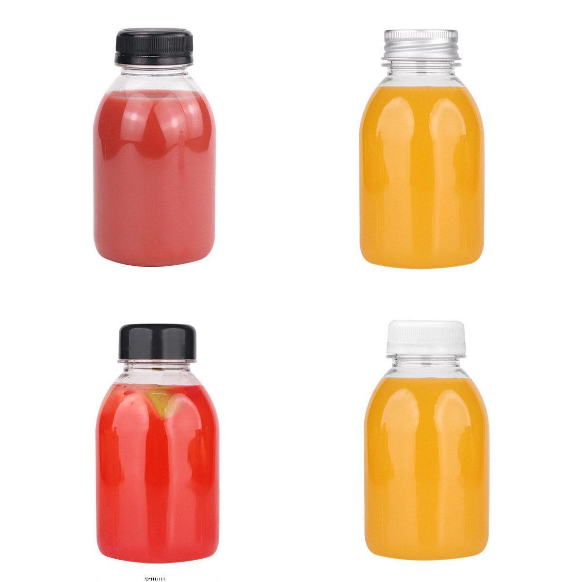 250ml Clear Plastic Juice Bottles - 20pcs - Reusable Beverage Container