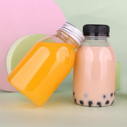250ml Clear Plastic Juice Bottles - 20pcs - Reusable Beverage Container