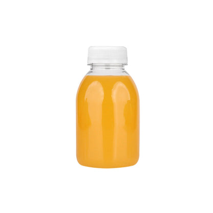 250ml Clear Plastic Juice Bottles - 20pcs - Reusable Beverage Container