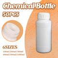 50pcs White Plastic Chemical Bottles 200ml with Screw Cap for Lab Storage - SuperSaverAU - view 1
