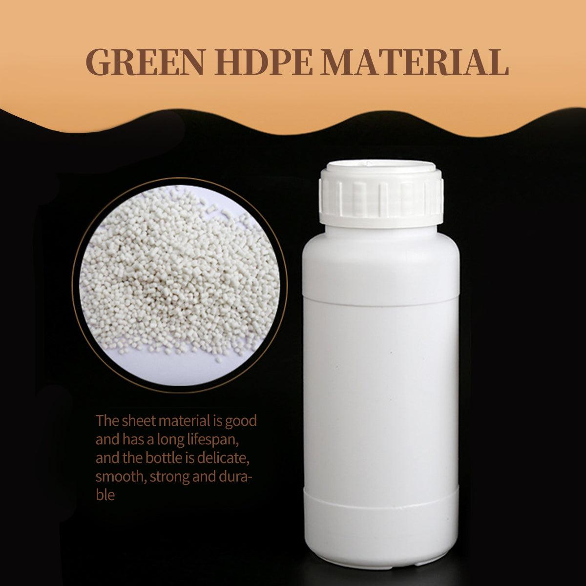 50pcs White Plastic Chemical Bottles 200ml with Screw Cap for Lab Storage