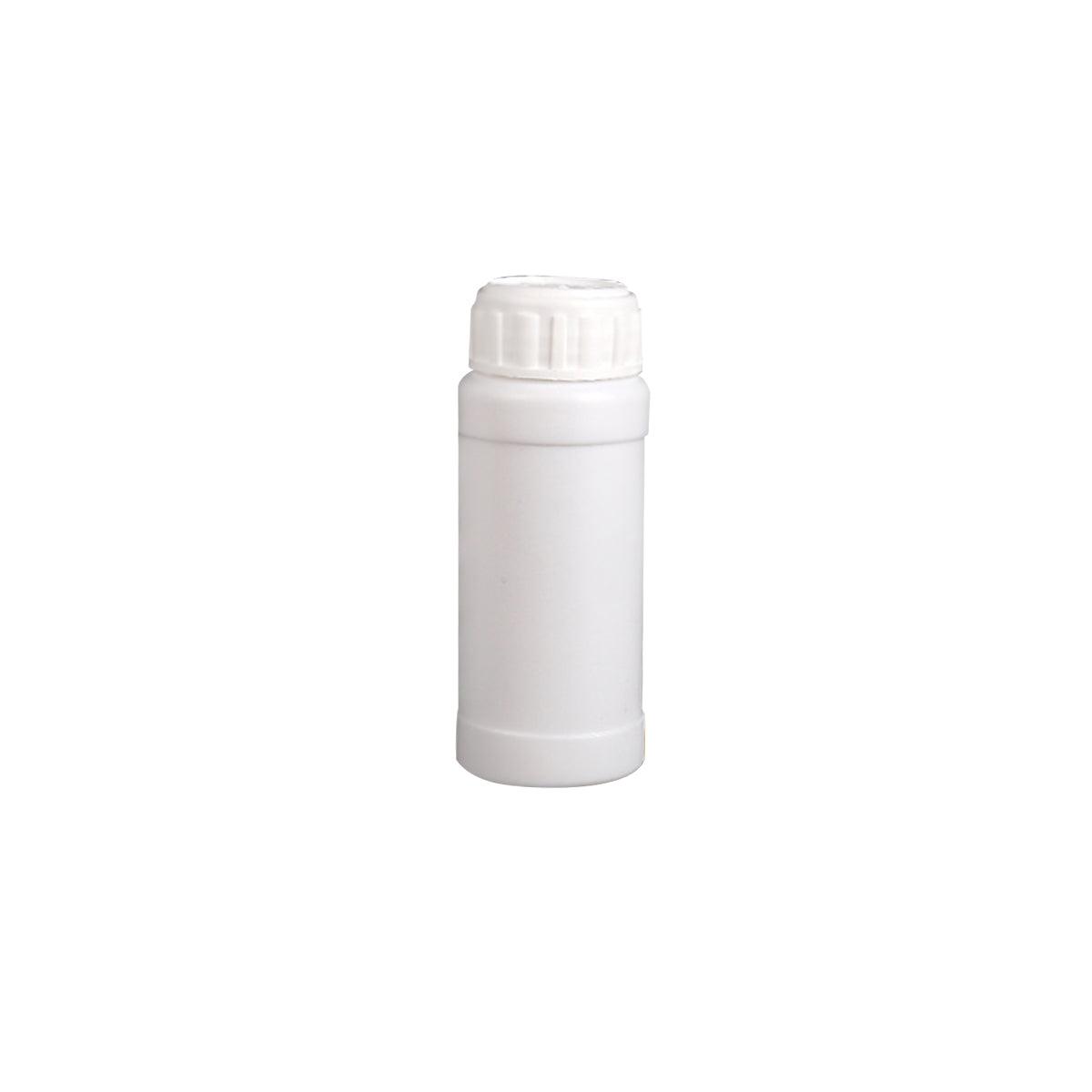 50pcs White Plastic Chemical Bottles 200ml with Screw Cap for Lab Storage