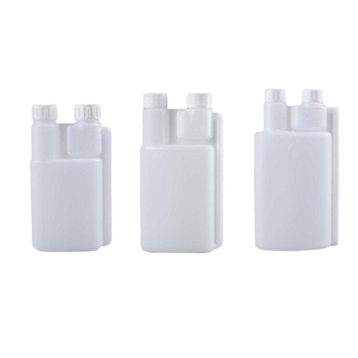 Premium Twin Chamber Chemical Bottle with Tamper Evident Cap - 250ml, 8 Pack