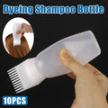 Premium 10pcs 170ml Hair Dye Applicator Bottles with Comb Nozzle and Measurements