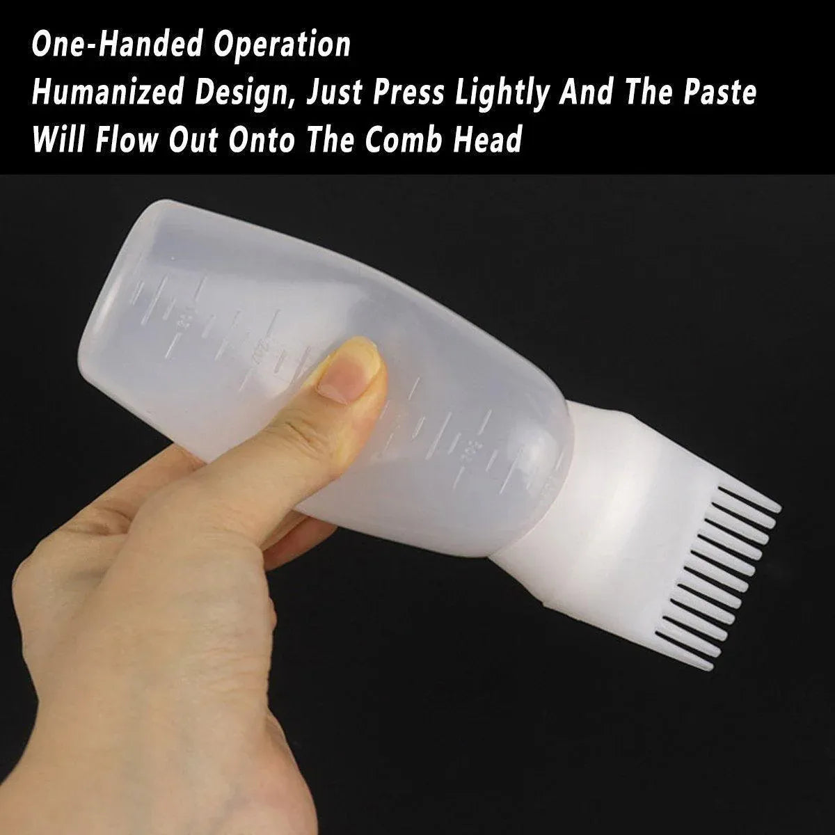 Premium 10pcs 170ml Hair Dye Applicator Bottles with Comb Nozzle and Measurements