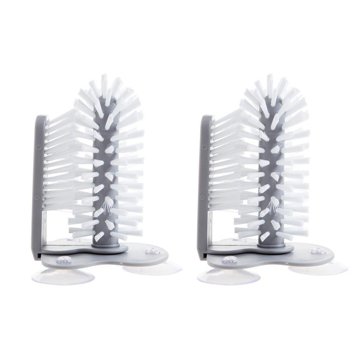 Premium Suction Cup Glass & Bottle Cleaning Brushes – 2 Pack