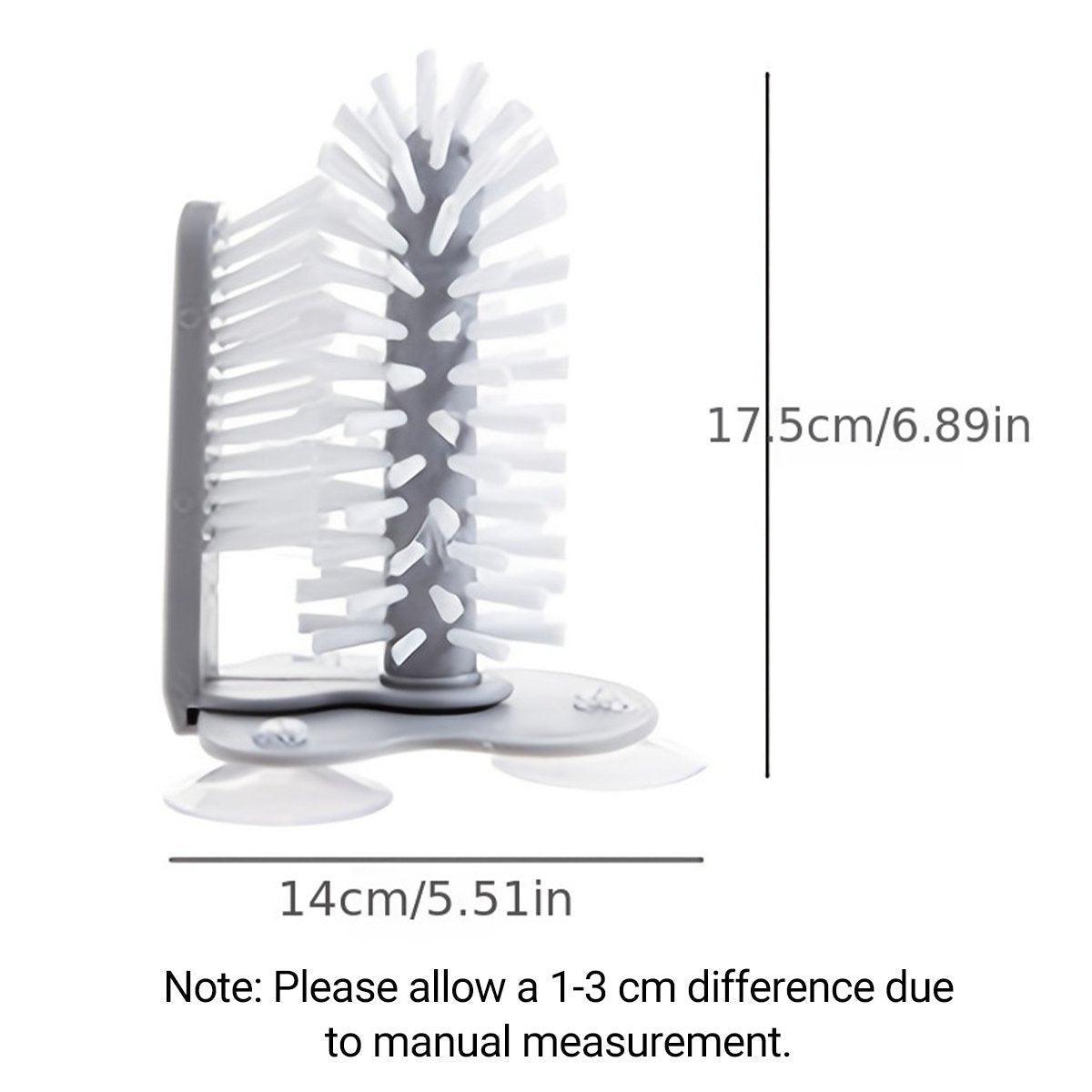 Premium Suction Cup Glass & Bottle Cleaning Brushes – 2 Pack
