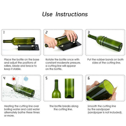 DIY Glass Bottle Cutter Tool for Round and Square Bottles