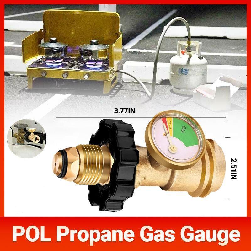 Premium POL Propane Gas Pressure Gauge with QCC1 Adapter